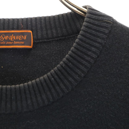 YVES SAINT LAURENT 90s Black Sweatshirt Size L