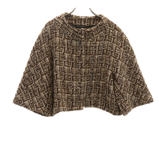 MARNI Made in Italy Knit Collarless Jacket Brown Size 38