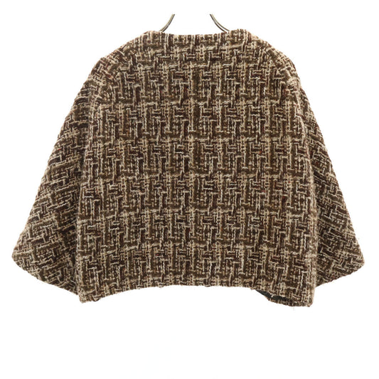MARNI Made in Italy Knit Collarless Jacket Brown Size 38