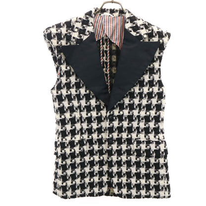THOM BROWNE All-Over Pattern Vest Black