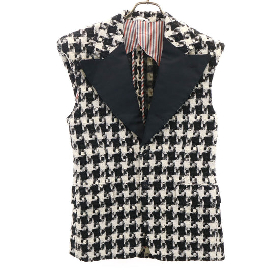 THOM BROWNE All-Over Pattern Vest Black