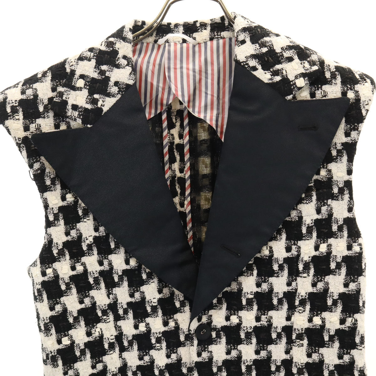 THOM BROWNE All-Over Pattern Vest Black