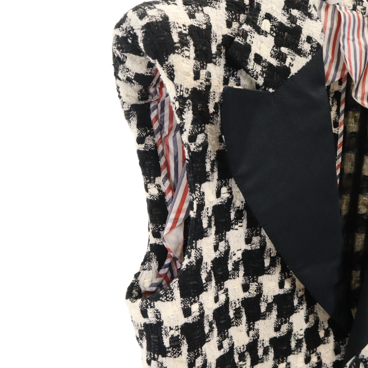 THOM BROWNE All-Over Pattern Vest Black