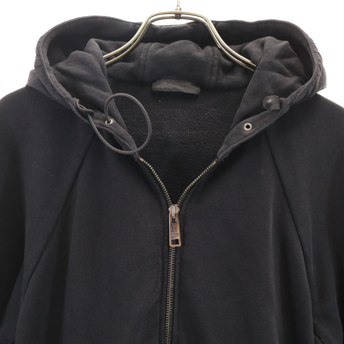PRADA Long Sleeve Zip Hoodie Black Size M