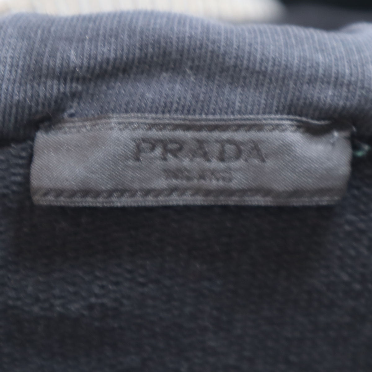 PRADA Long Sleeve Zip Hoodie Black Size M