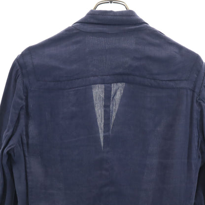 DIRK BIKKEMBERGS Linen Blend Unstructured Blazer Navy Size 46