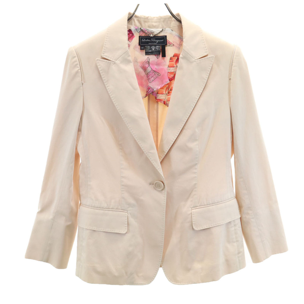 Salvatore Ferragamo Italian Tailored Pale Orange Jacket Size 44