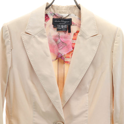 Salvatore Ferragamo Italian Tailored Pale Orange Jacket Size 44