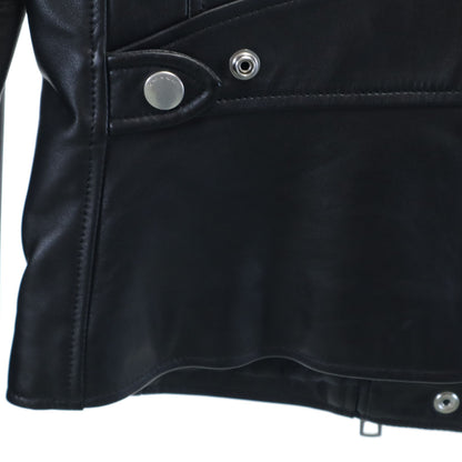 COACH Sheepskin Moto Jacket Black Size S