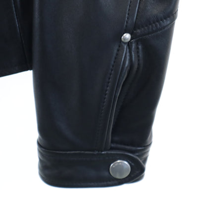COACH Sheepskin Moto Jacket Black Size S