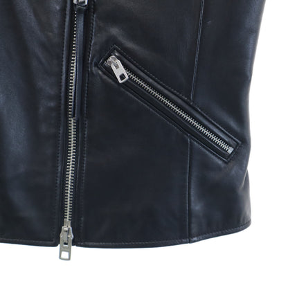 COACH Sheepskin Moto Jacket Black Size S