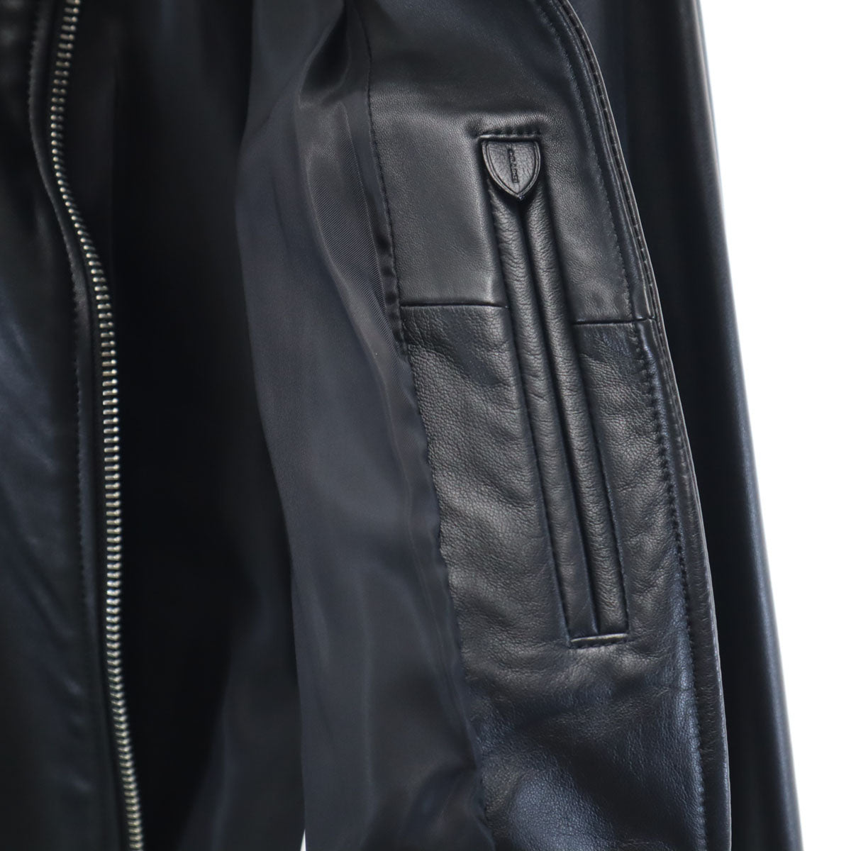 COACH Sheepskin Moto Jacket Black Size S