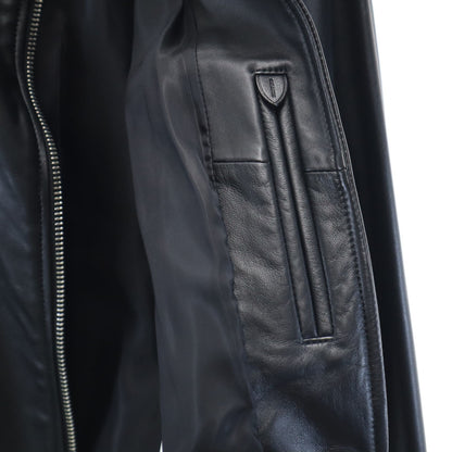 COACH Sheepskin Moto Jacket Black Size S