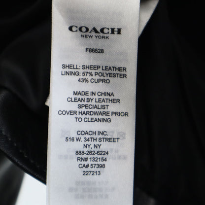COACH Sheepskin Moto Jacket Black Size S