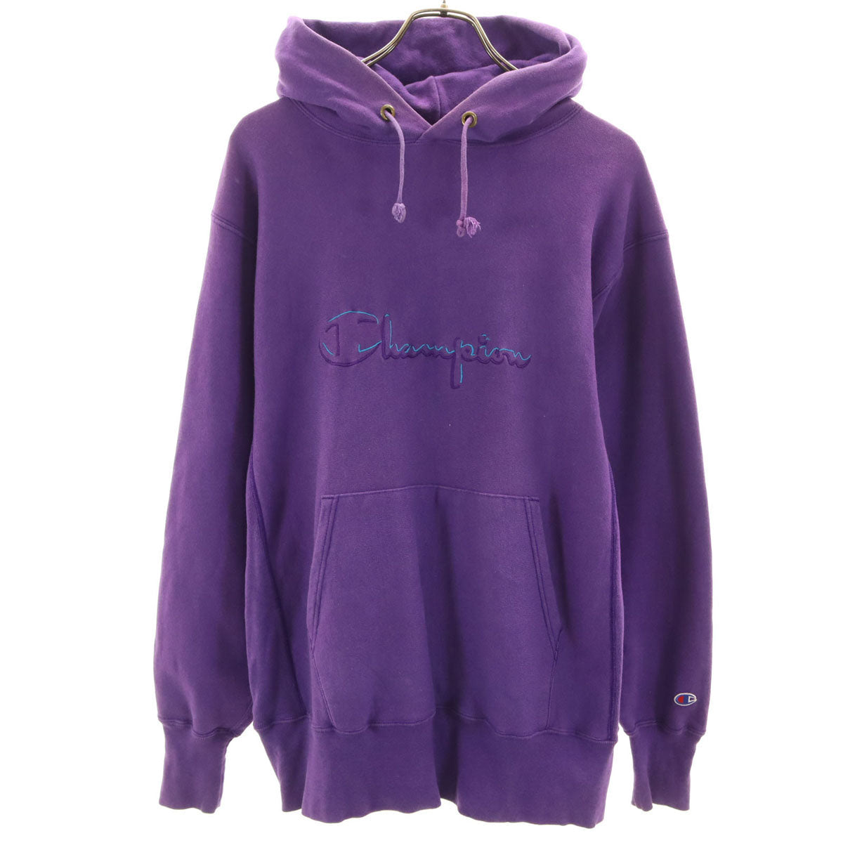 Champion 90s USA Reverse Weave Hoodie Purple Size L