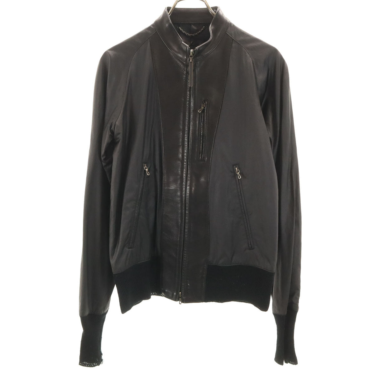 The Viridi-anne Leather Panel Jacket Black Size 1