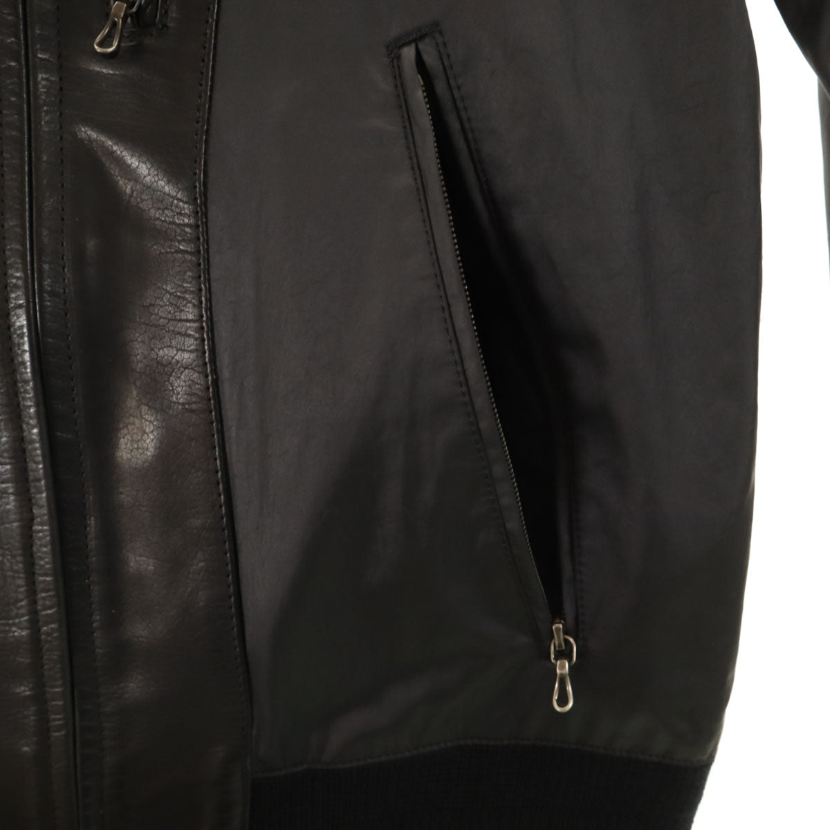 The Viridi-anne Leather Panel Jacket Black Size 1