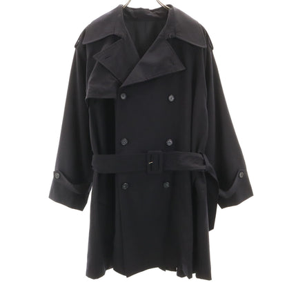 I.S. 80s Vintage Trench Coat Navy Made in Japan Size JP 9