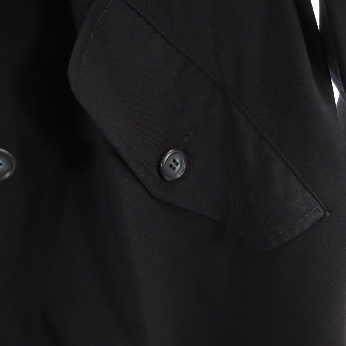 I.S. 80s Vintage Trench Coat Navy Made in Japan Size JP 9
