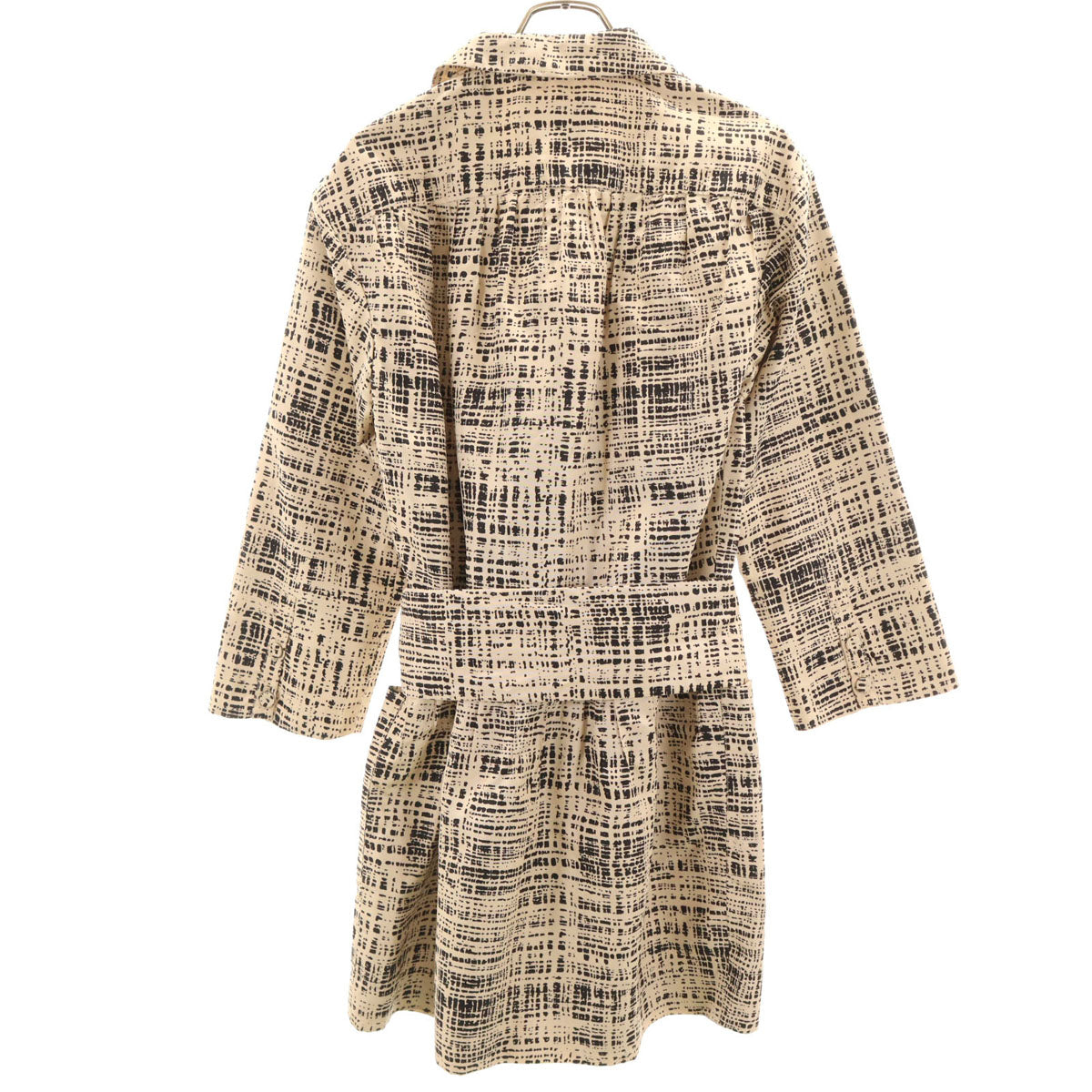 PRADA Italian Silk All-Over Pattern Spring Coat Size 38