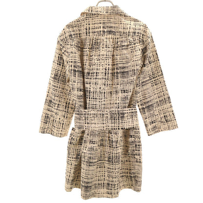 PRADA Italian Silk All-Over Pattern Spring Coat Size 38