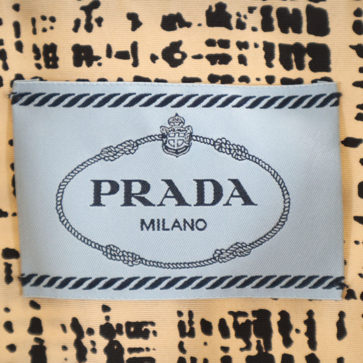 PRADA Italian Silk All-Over Pattern Spring Coat Size 38
