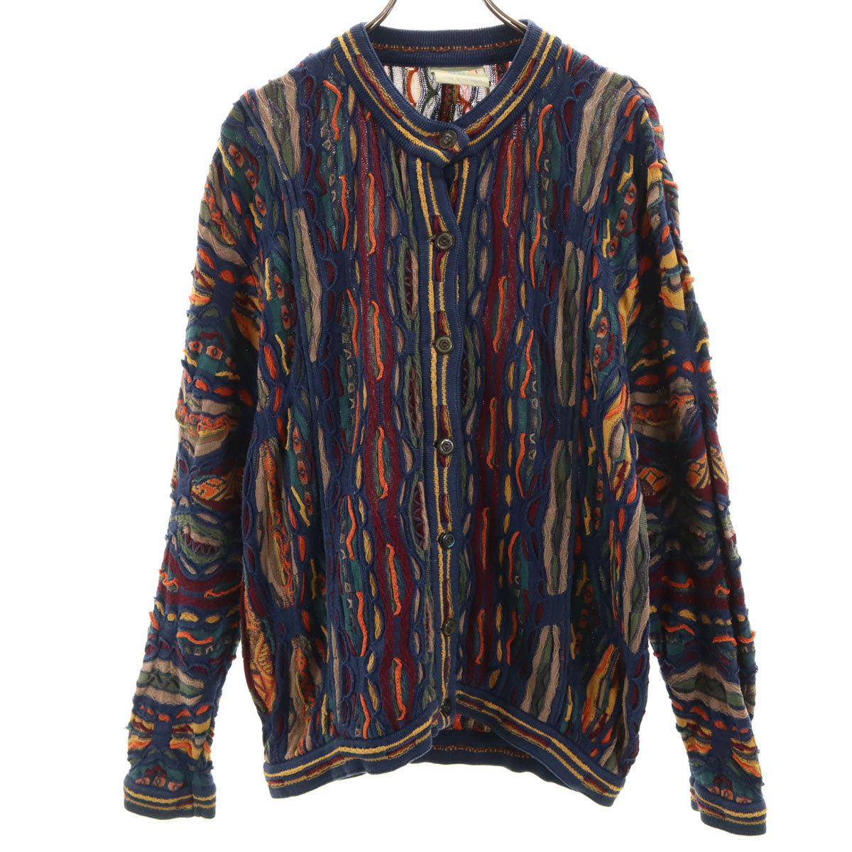 COOGI 90s Vintage 3D Knit Cardigan Multi Size M