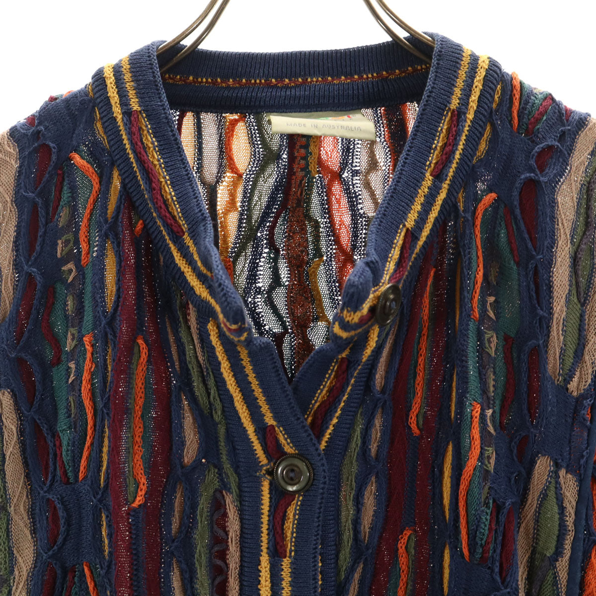 COOGI 90s Vintage 3D Knit Cardigan Multi Size M
