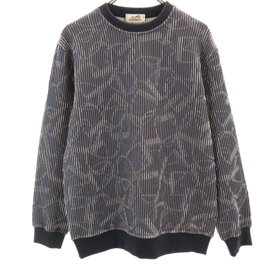 HERMES Silk Blend Quincaillerie Print Sweatshirt Size M