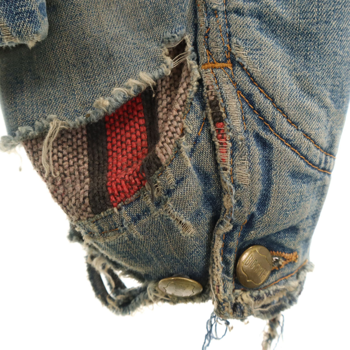 BIG SMITH Boro Washed Blue Blanket Lined Denim Jacket