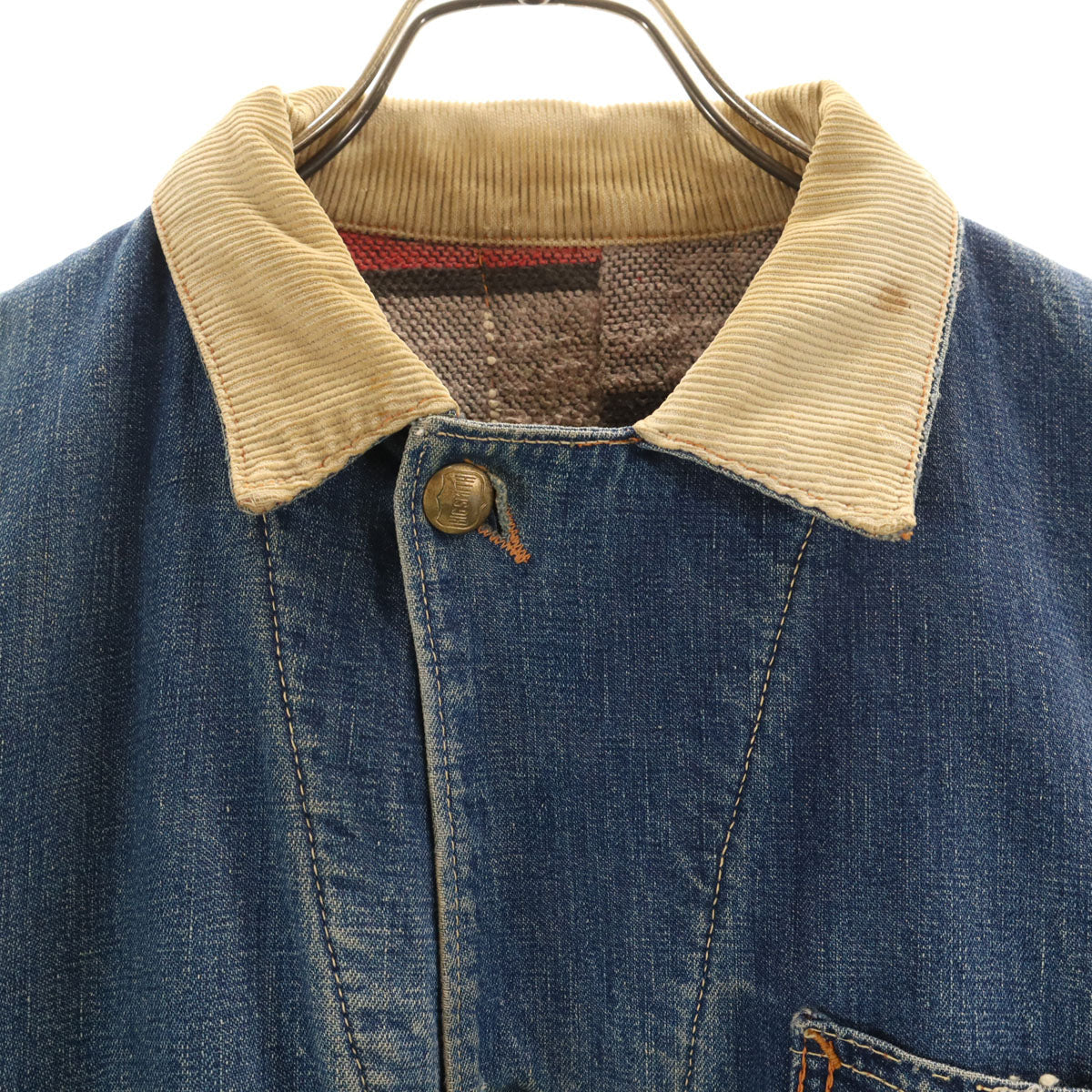 BIG SMITH Boro Washed Blue Blanket Lined Denim Jacket