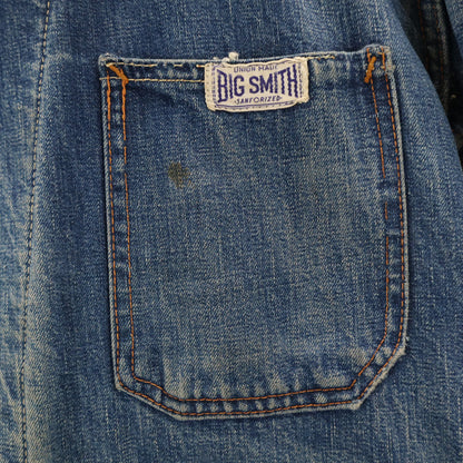 BIG SMITH Boro Washed Blue Blanket Lined Denim Jacket