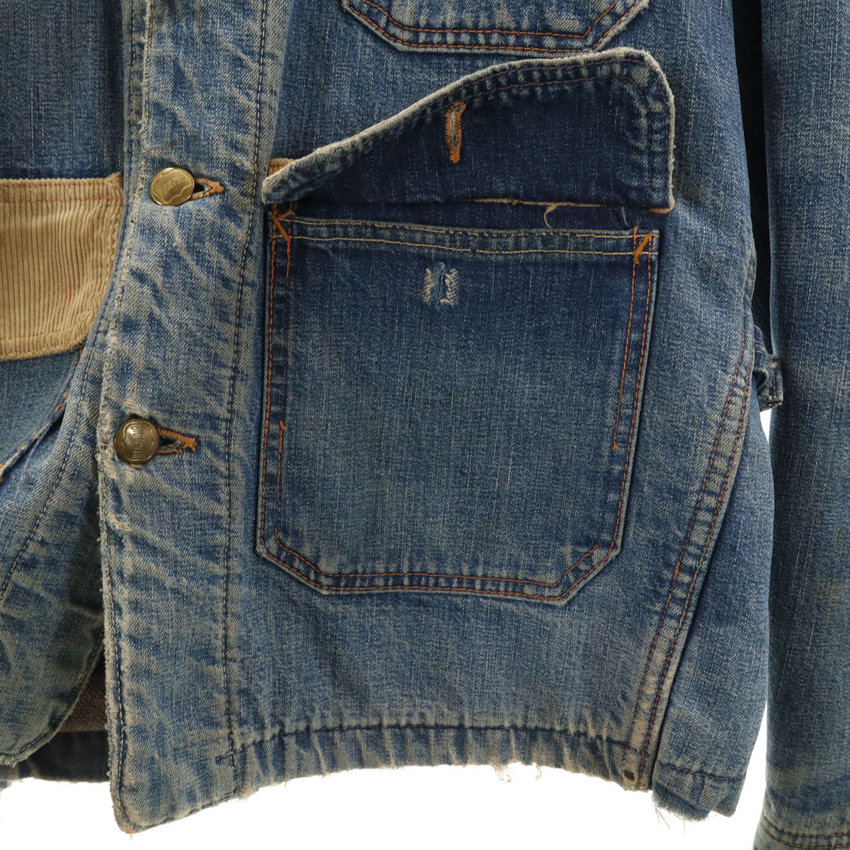 BIG SMITH Boro Washed Blue Blanket Lined Denim Jacket