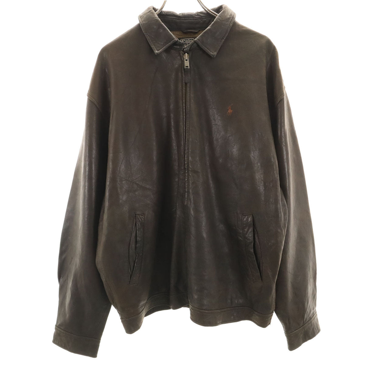 Polo by Ralph Lauren 90s Dark Brown Leather Jacket Size XL
