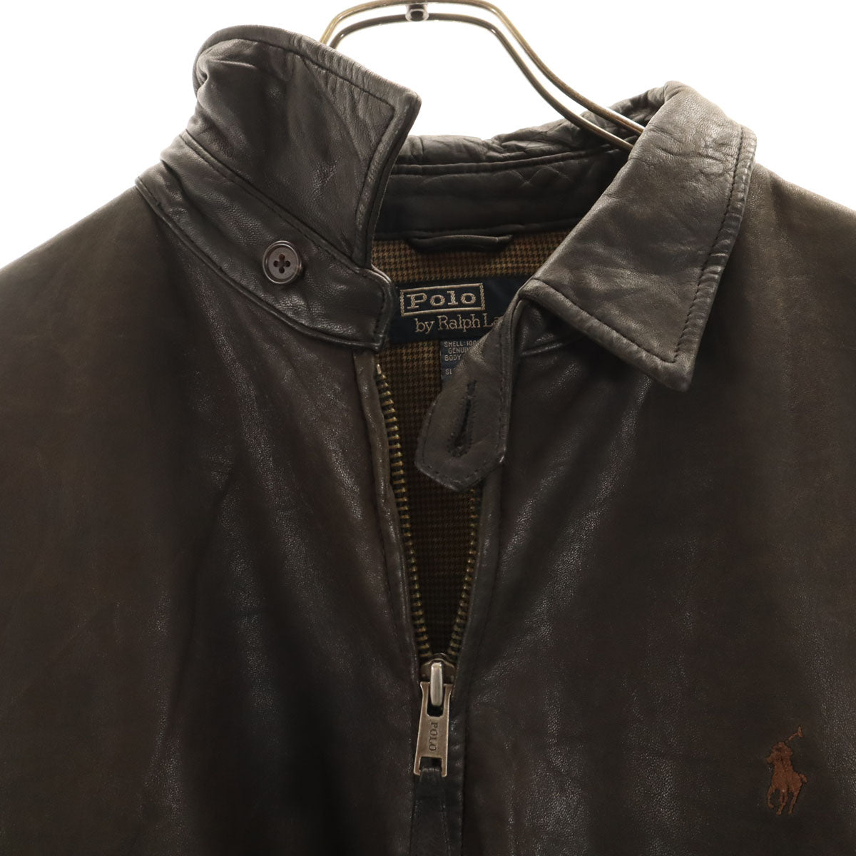 Polo by Ralph Lauren 90s Dark Brown Leather Jacket Size XL