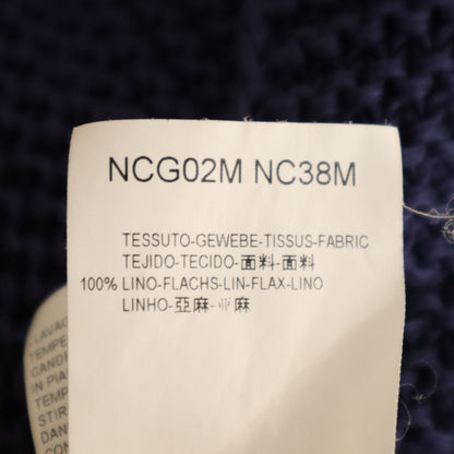 ARMANI COLLEZIONI Linen Long Sleeve Cardigan Navy Size 50