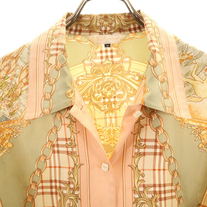 Burberrys 90s Vintage All-Over Print Sleeve Shirt Size JP 15
