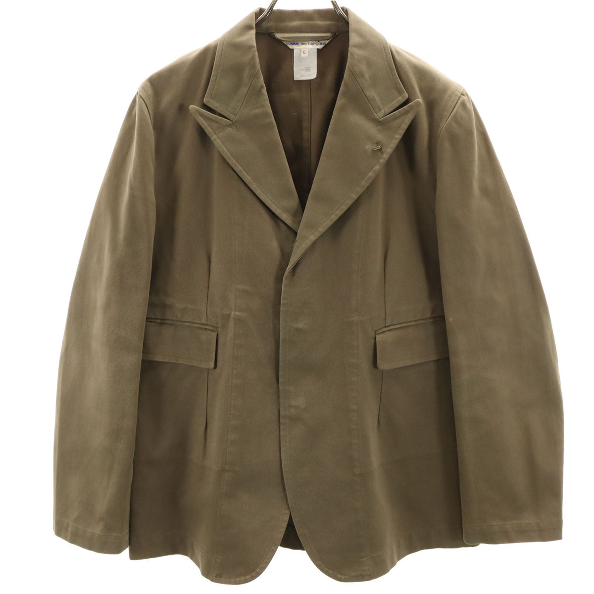 COMME des GARCONS Italian Twill Tailored Blazer Olive Size L
