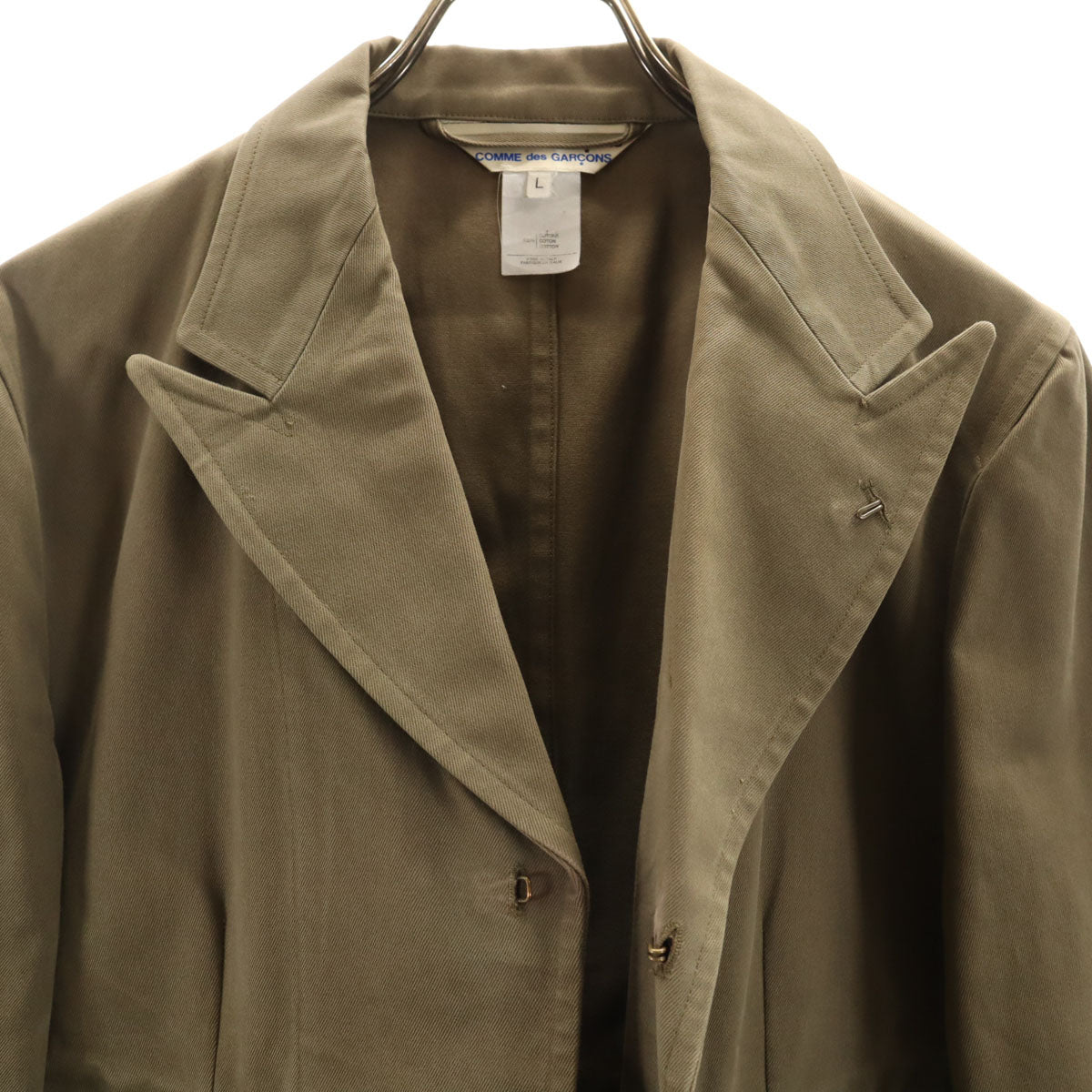COMME des GARCONS Italian Twill Tailored Blazer Olive Size L