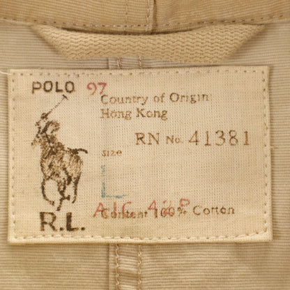 POLO RALPH LAUREN 90s Hooded Coat Beige Size L