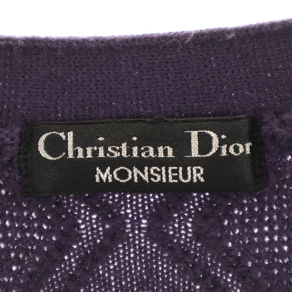 Christian Dior MONSIEUR 90s Patterned V-Neck Cardigan Size L