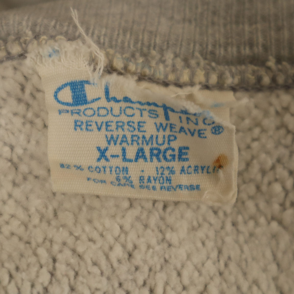 Champion 70s USA Vintage Reverse Sweatshirt Gray Size XL