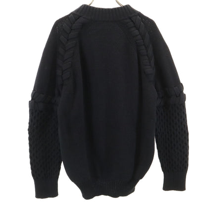 Sacai Long Sleeve Design Knit Sweater Black Size 2
