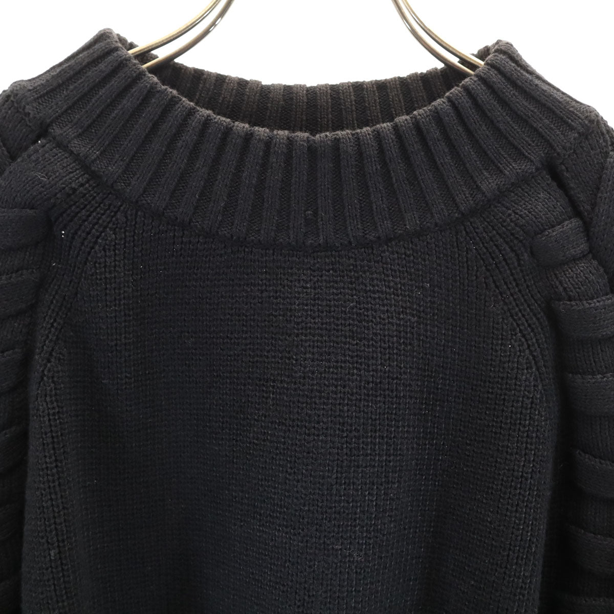 Sacai Long Sleeve Design Knit Sweater Black Size 2
