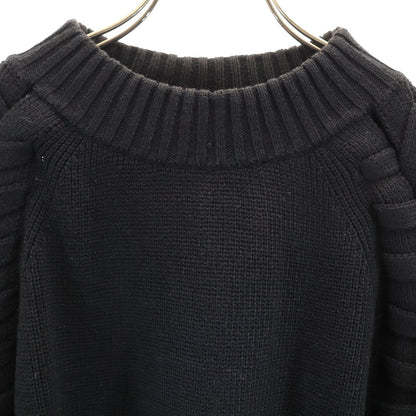 Sacai Long Sleeve Design Knit Sweater Black Size 2