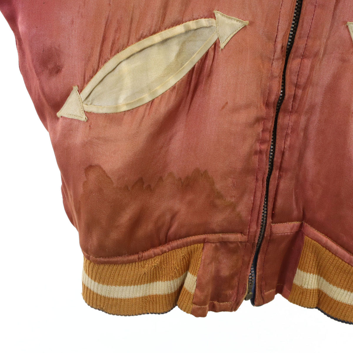 Souvenir Jacket 50s Japan Map Tiger Jacket Navy
