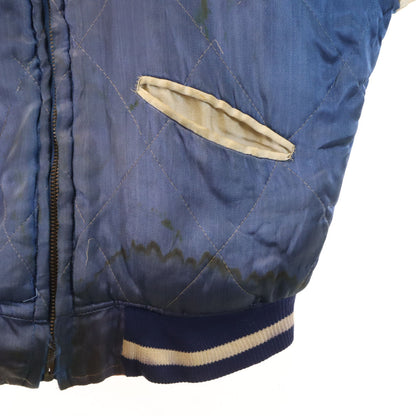 Souvenir Jacket 50s Japan Map Tiger Jacket Navy
