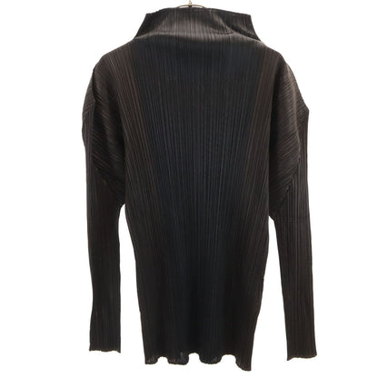 PLEATS PLEASE 90s Pleated High Neck Top Black Size F