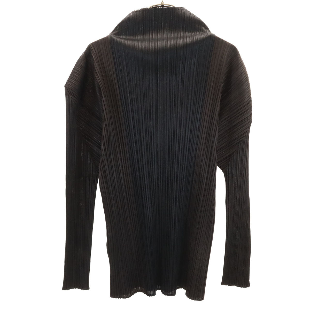 PLEATS PLEASE 90s Pleated High Neck Top Black Size F