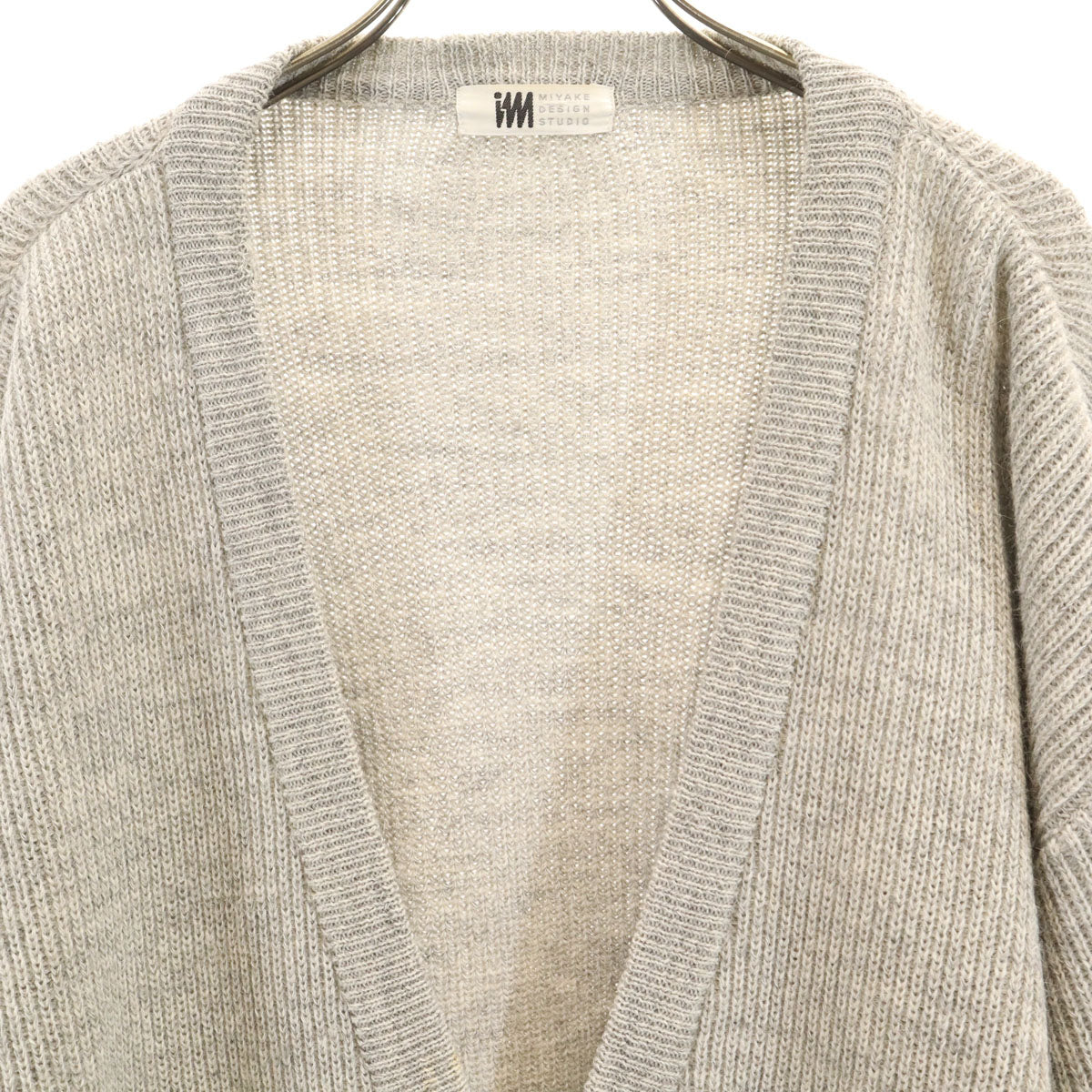 MIYAKE DESIGN STUDIO 90s V-Neck Knit Cardigan Gray Size L